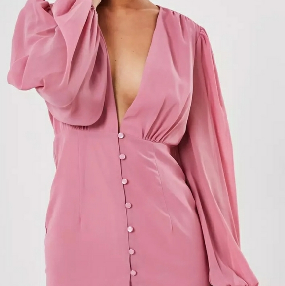 NWT Missguided Pink milkmaid mini dress - Picture 4 of 6